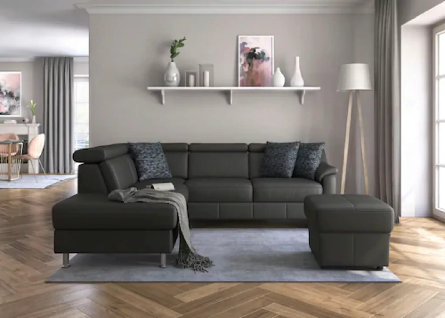 sit&more Ecksofa »Freetown L-Form«, inklusive Kopfteilverstellung und komfo günstig online kaufen