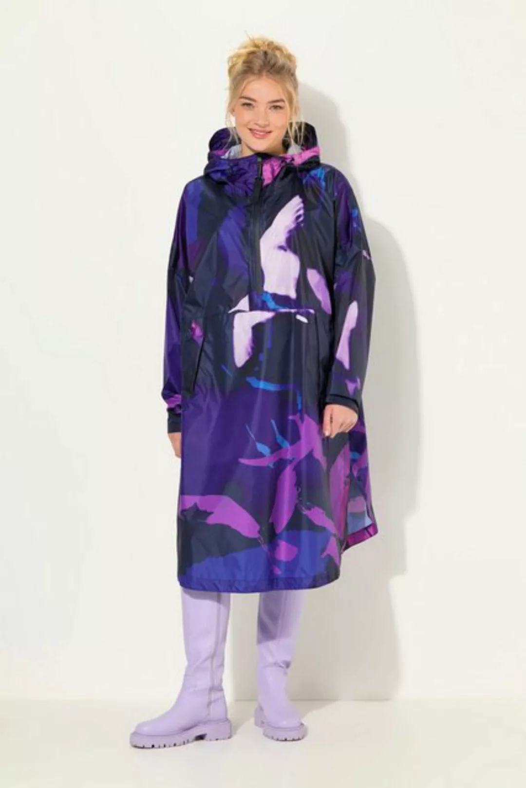 Laurasøn Funktionsjacke Funktions-Regencape Unisex Print Kapuze günstig online kaufen