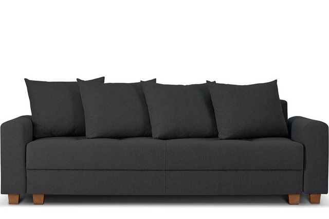 KONSIMO Schlafsofa REVO Schlafsofa mit bettkasten, Massivholzbeine, strapaz günstig online kaufen