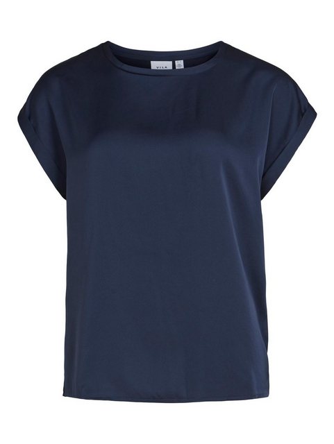 Vila T-Shirt Satin Blusen T-Shirt Kurzarm Basic Top Glänzend VIELLETTE 4599 günstig online kaufen