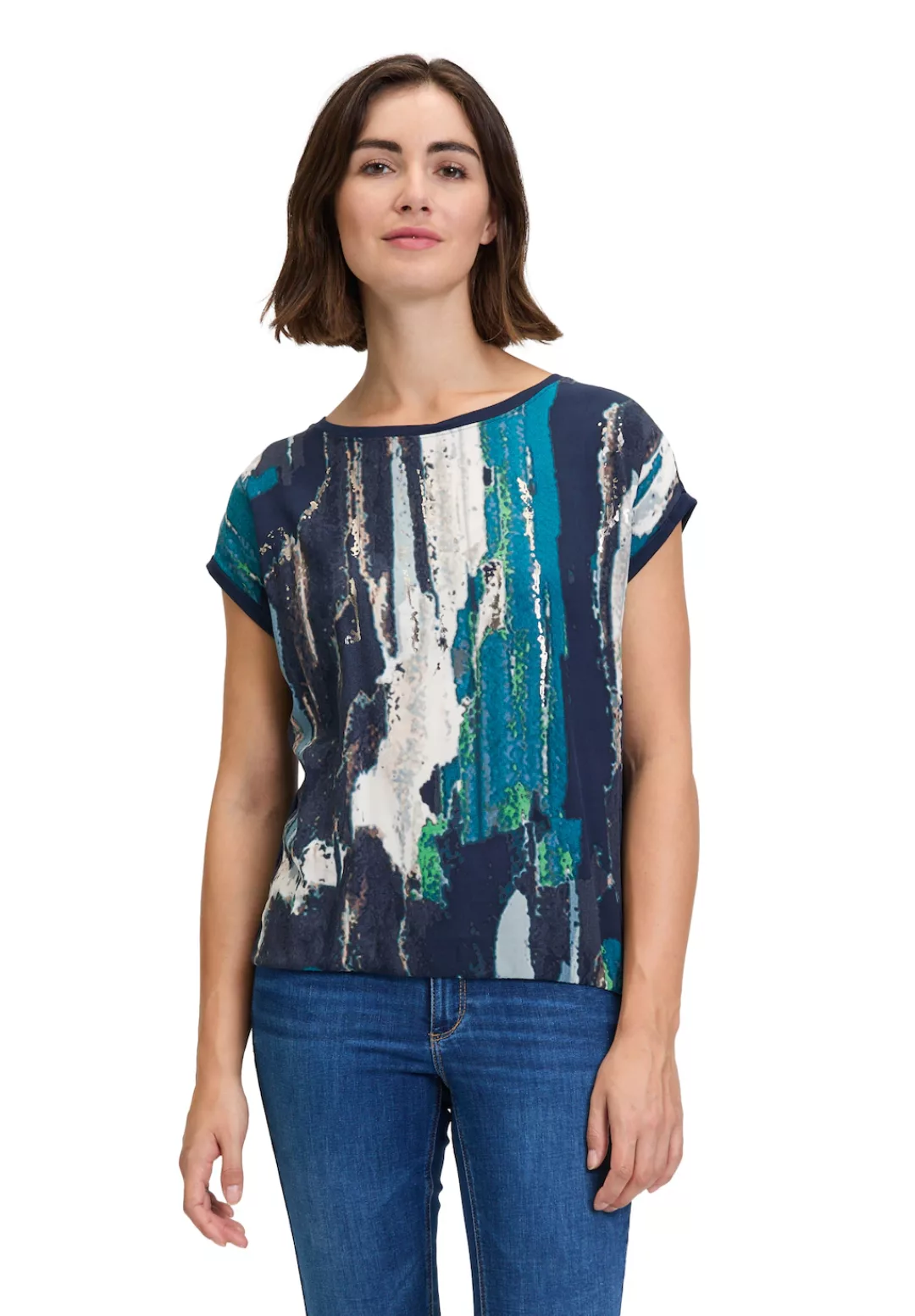 Betty&Co Kurzarmshirt "Betty & Co Casual-Shirt mit Print", Druck günstig online kaufen