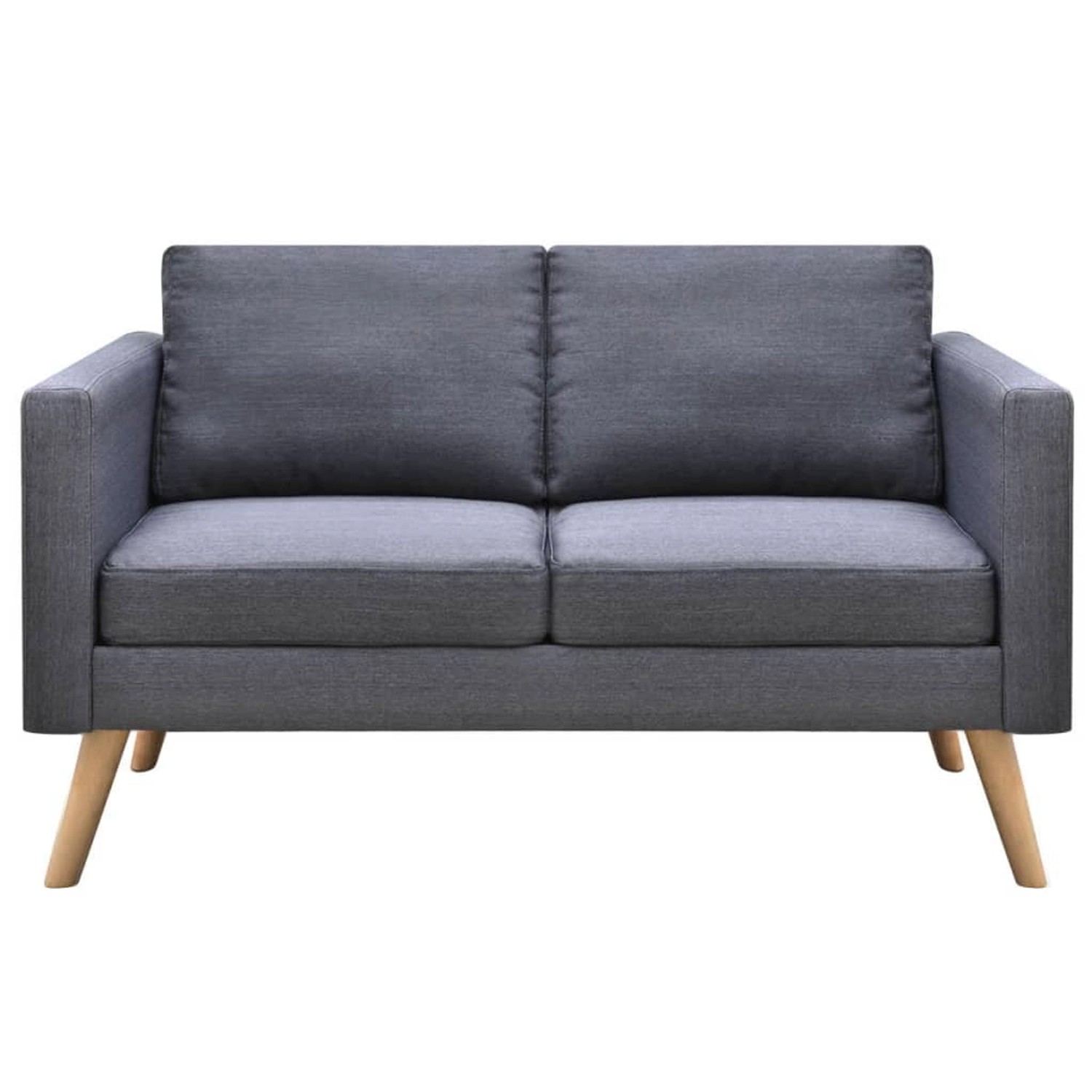 vidaXL Sofa Sofa 2-Sitzer Stoff Dunkelgrau günstig online kaufen