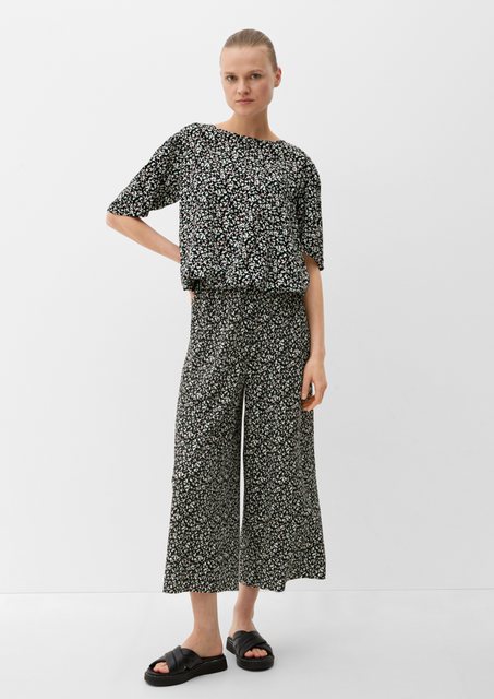 s.Oliver Stoffhose Regular: Culotte mit Allover-Print günstig online kaufen