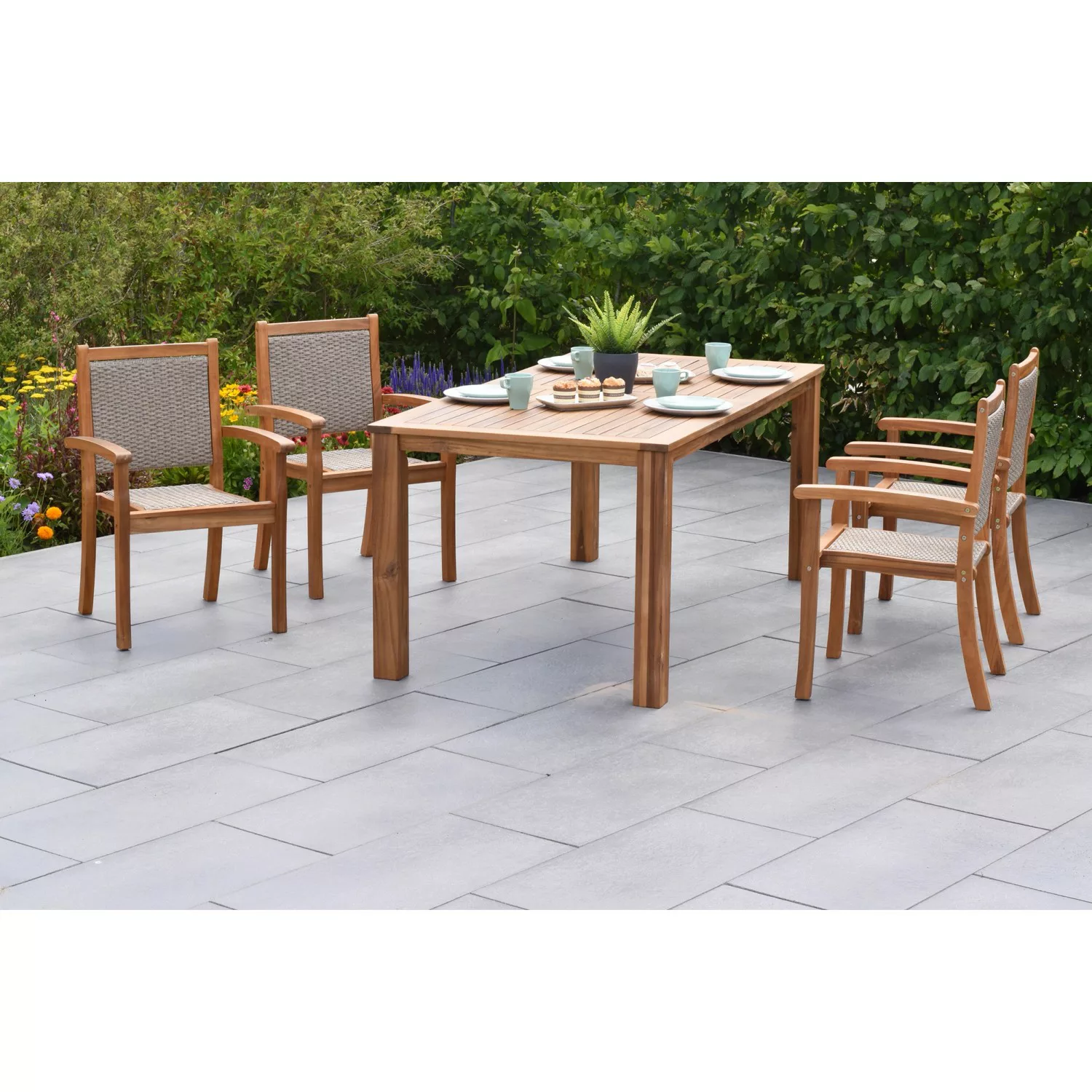 MERXX Garten-Essgruppe ""Castilla"", (Set, 5 tlg., Geöltes Akazienholz), Ti günstig online kaufen