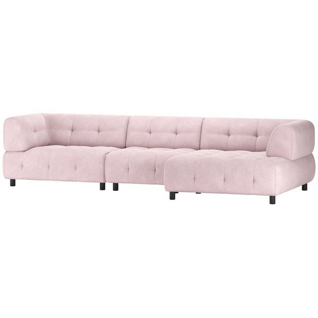 WOOOD Ecksofa Chaiselongue Louis mit Flachgewebe Rechts günstig online kaufen