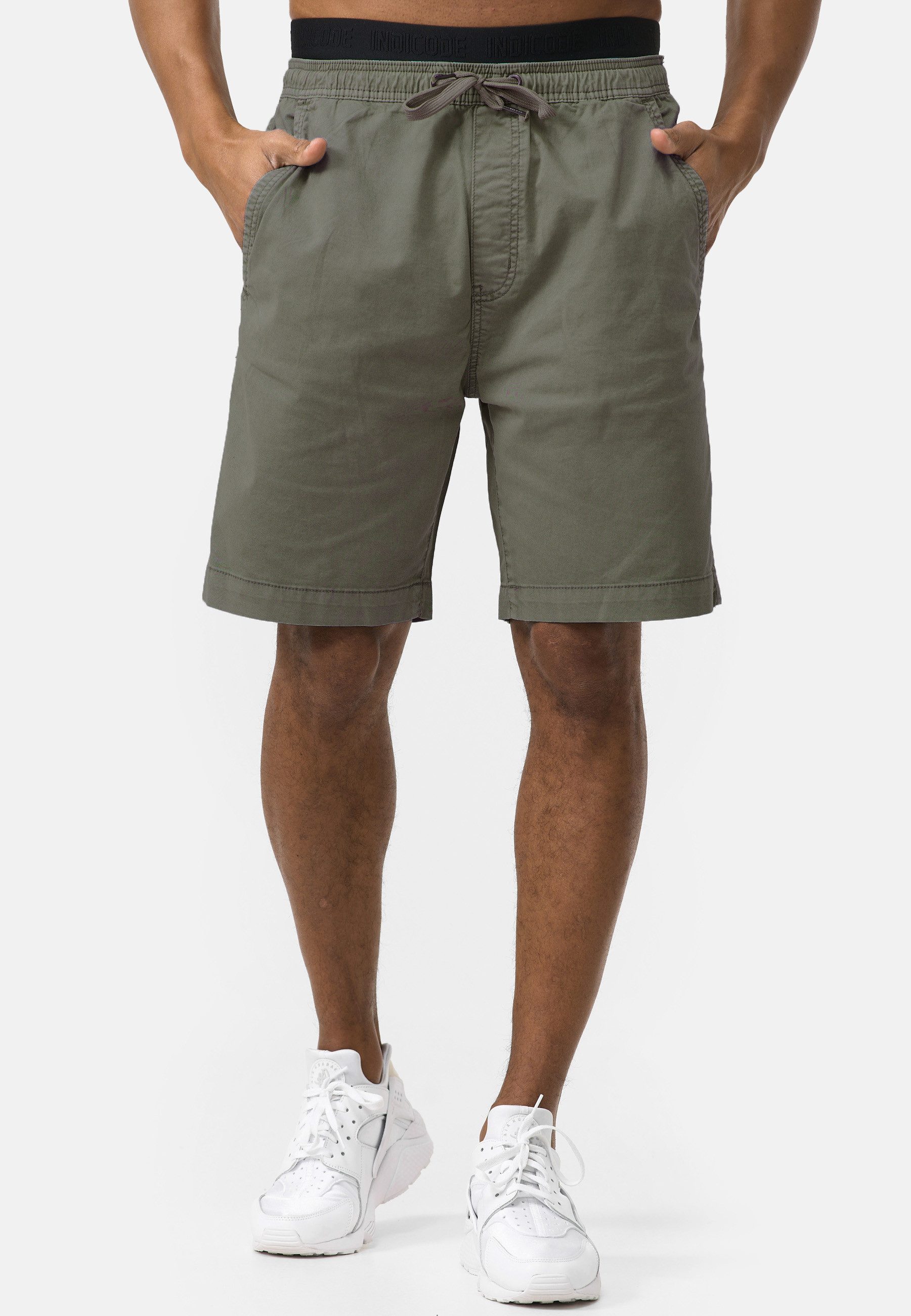 Indicode Chinoshorts Kelowna mit elastischem Bund günstig online kaufen