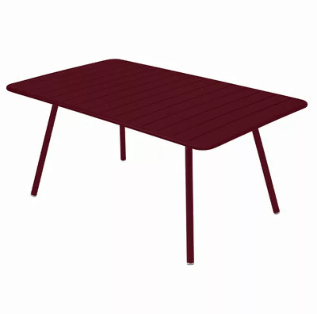 rechteckiger Tisch Luxembourg metall rot / 6 bis 8 Personen - 165 x 100 cm günstig online kaufen