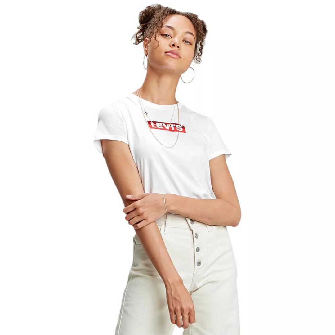 Levi´s ® The Perfect Kurzarm T-shirt S Box Tab White+ günstig online kaufen
