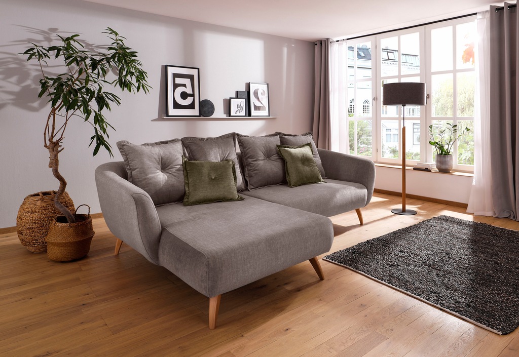 Home affaire Ecksofa "Baggio formschöne Polsterecke, bequem, Breite 277cm, günstig online kaufen