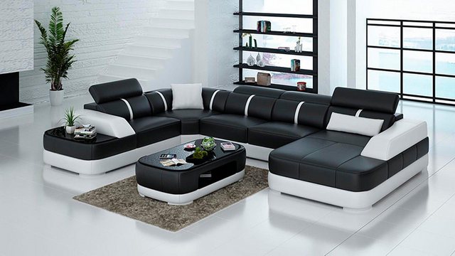 JVmoebel Ecksofa Design Eck Couch Sitz Leder Polster Ecke Wohnlandschaft So günstig online kaufen