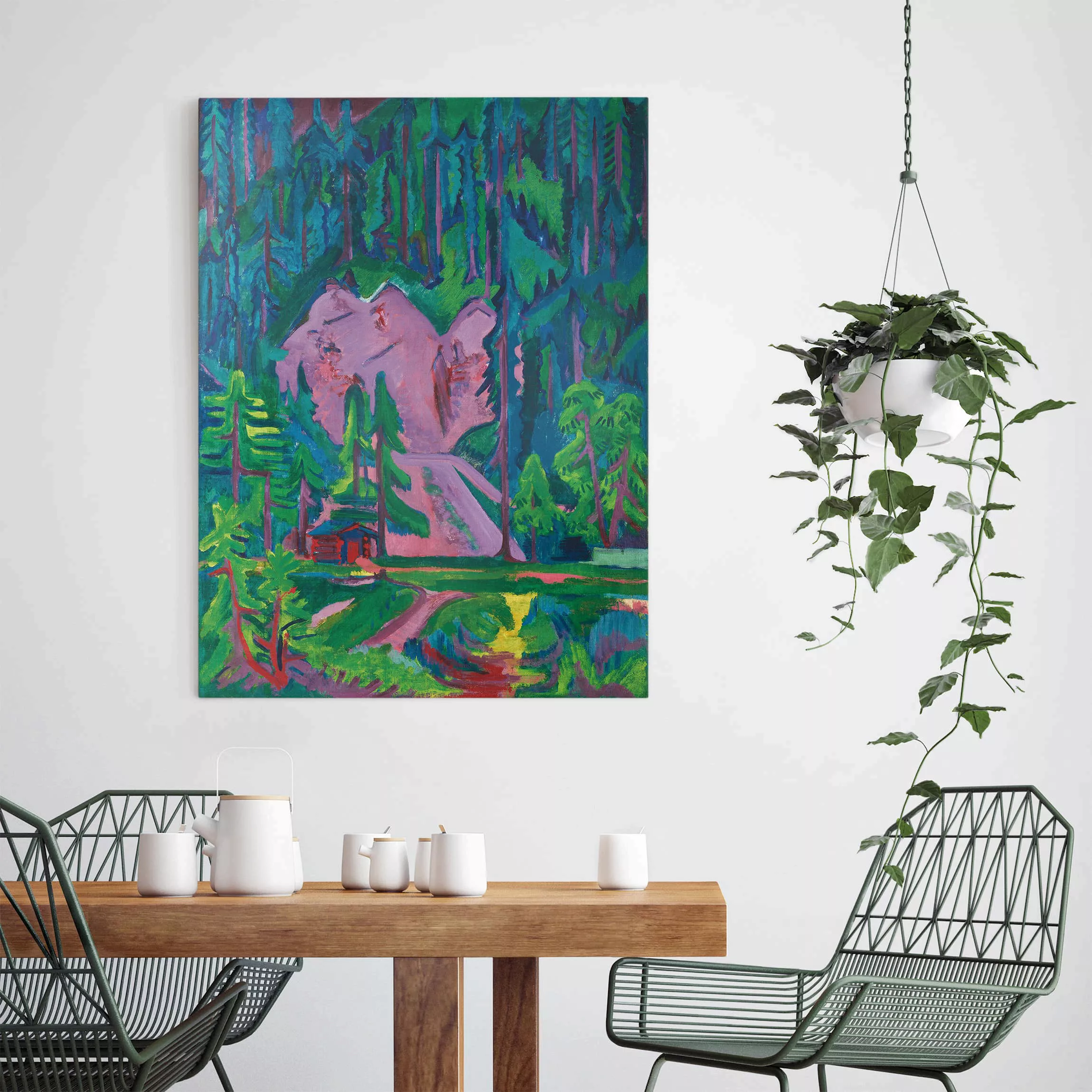 Leinwandbild - Hochformat Ernst Ludwig Kirchner - Steinbruch bei Wildboden günstig online kaufen