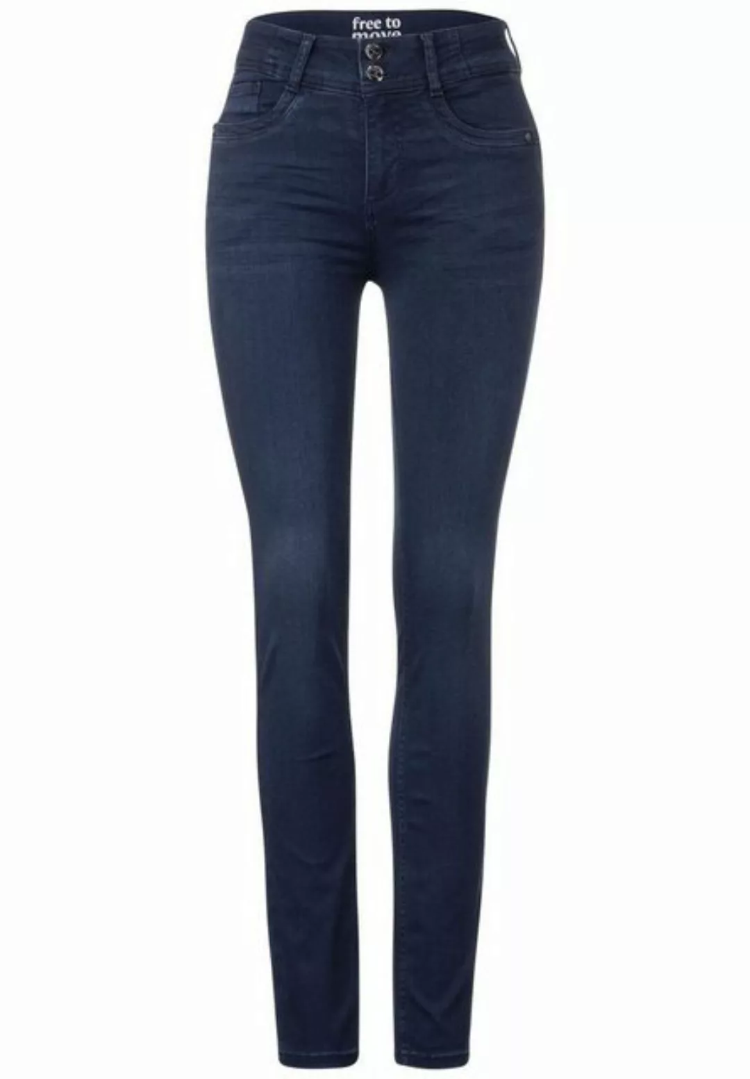 STREET ONE Regular-fit-Jeans Style QR York.hw.FTM.dark blue günstig online kaufen