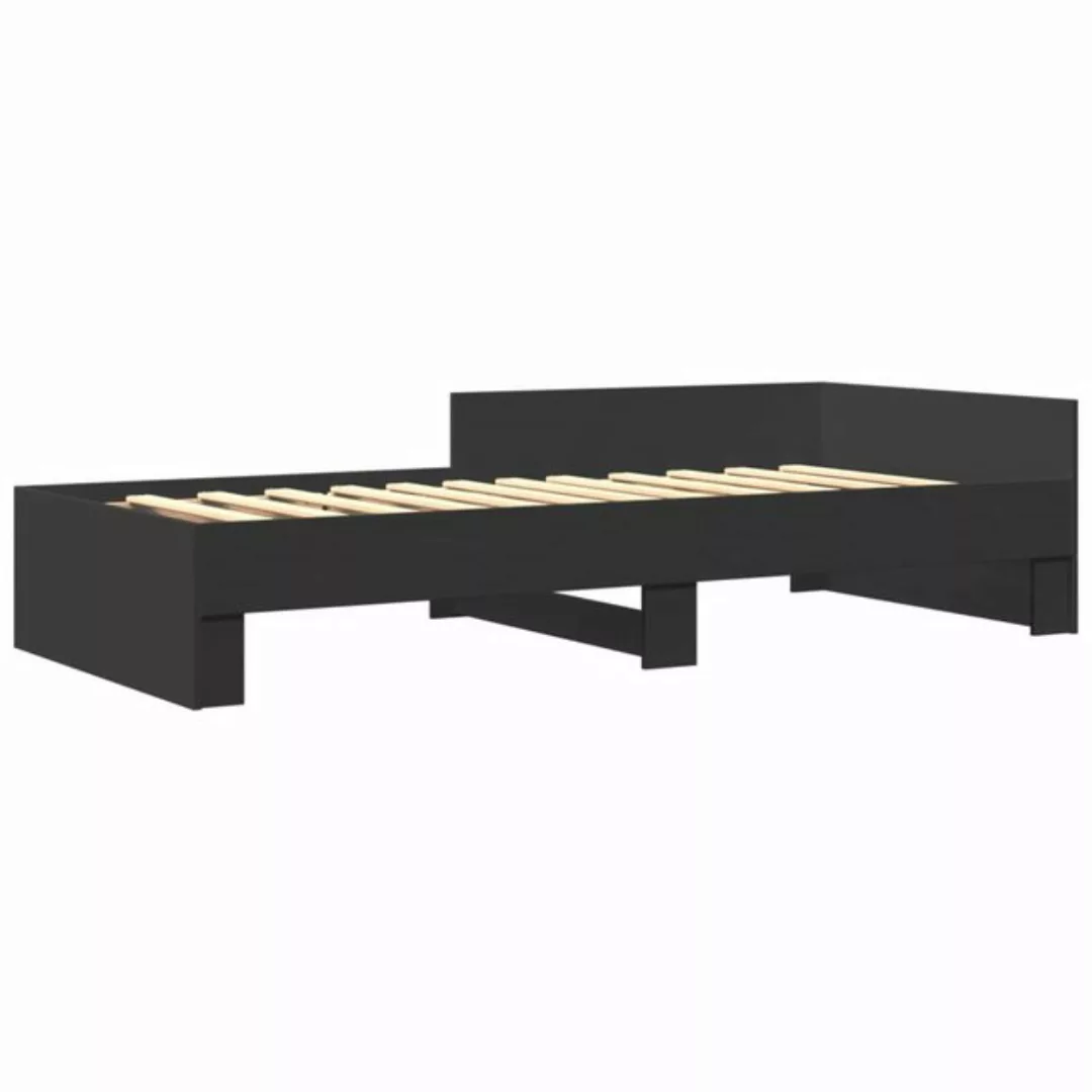 vidaXL Bett Bettgestell Schwarz 75x190 cm Holzwerkstoff günstig online kaufen