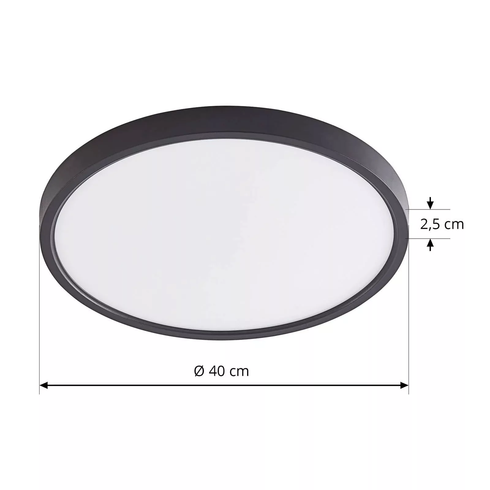 Lindby Smart LED-Deckenleuchte Pravin, Ø 40 cm, CCT, schwarz günstig online kaufen