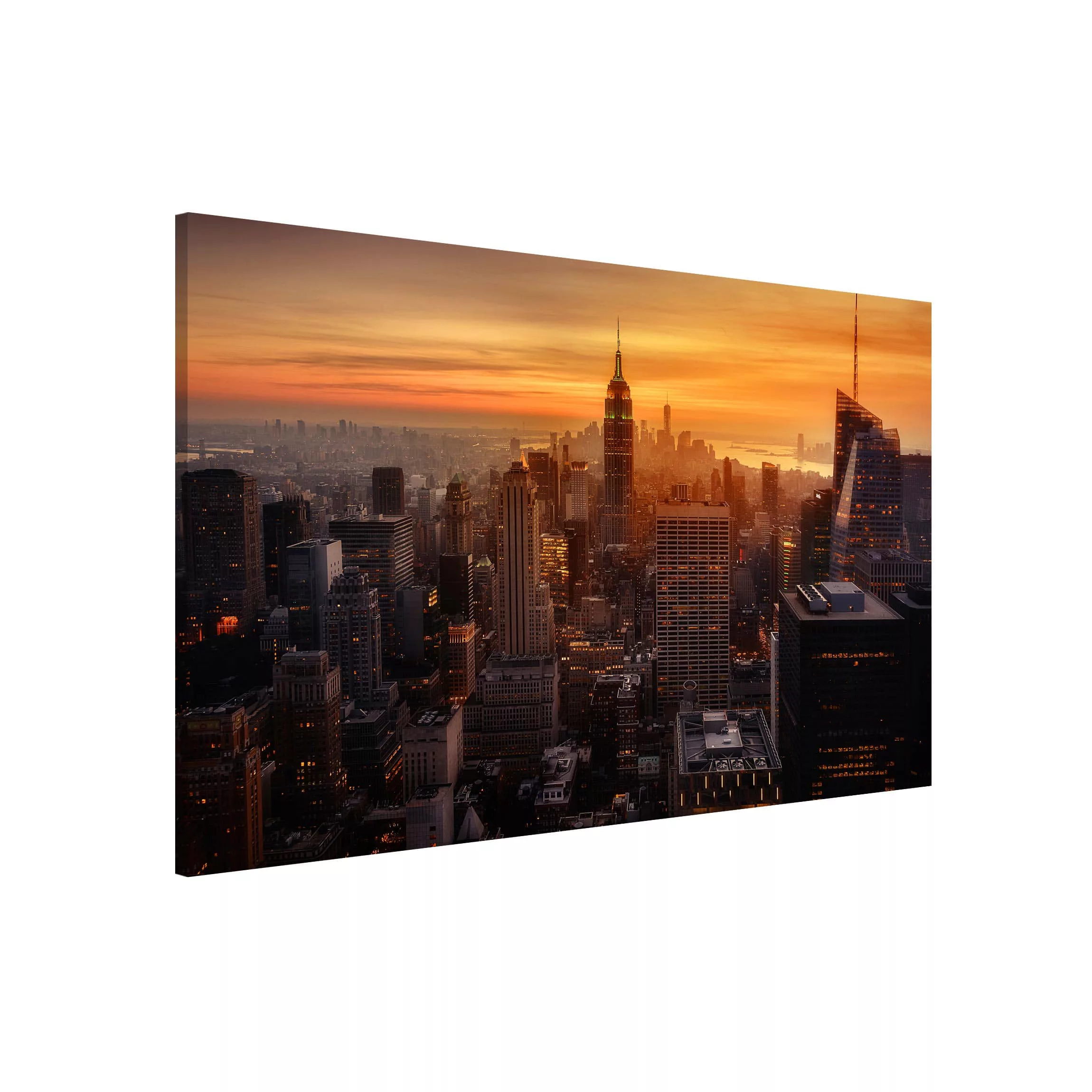 Magnettafel Architektur & Skyline - Querformat 3:2 Manhattan Skyline Abends günstig online kaufen