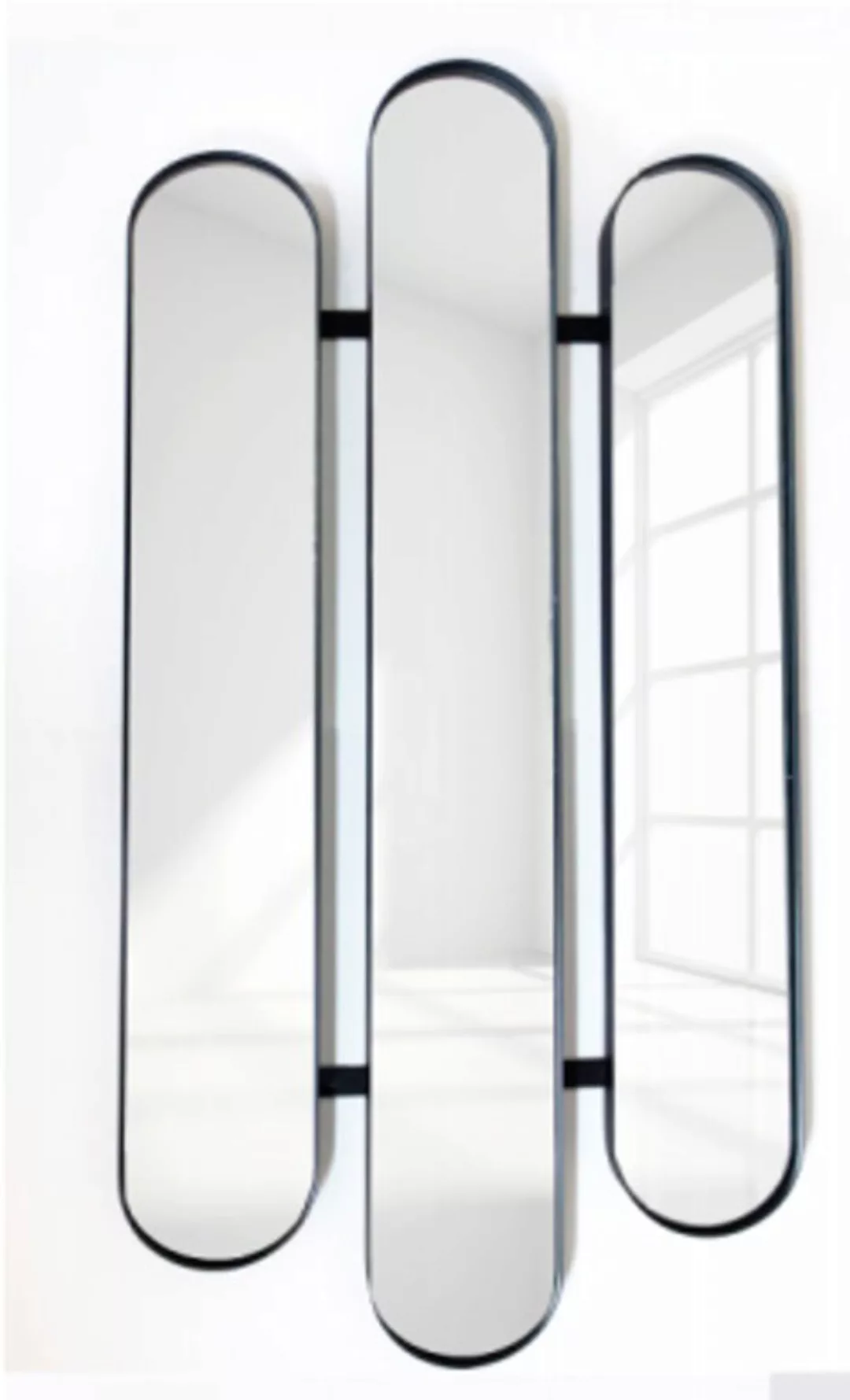 Spiegel 67 x 140 cm ¦ schwarz ¦ Glas, Aluminium, Holzwerkstoff, Metall ¦ Ma günstig online kaufen