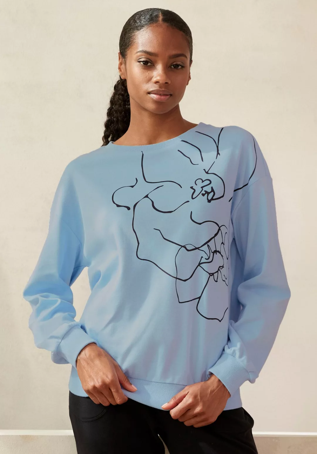 LASCANA Sweatshirt, mit Druck, Loungewear günstig online kaufen