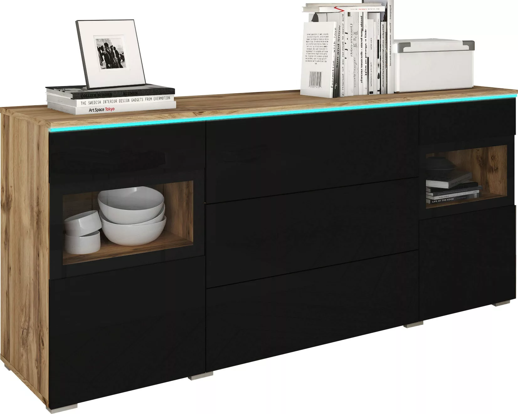 INOSIGN Sideboard "VERA", moderne grifflose Kommode Breite 150 cm, Einlegeb günstig online kaufen