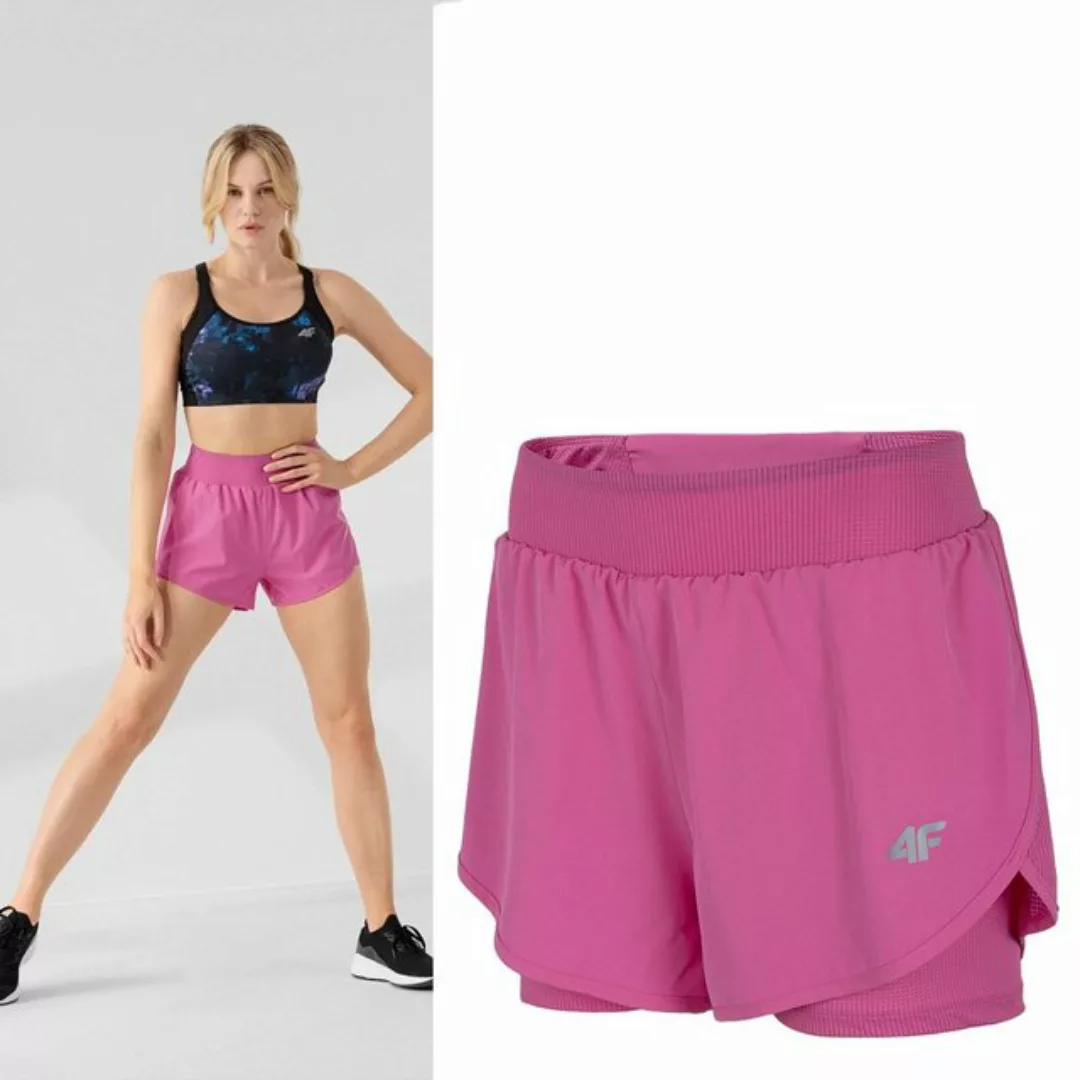 4F Leggings 4F - Damen Trainingsshorts "Shorts in Shorts" - pink günstig online kaufen