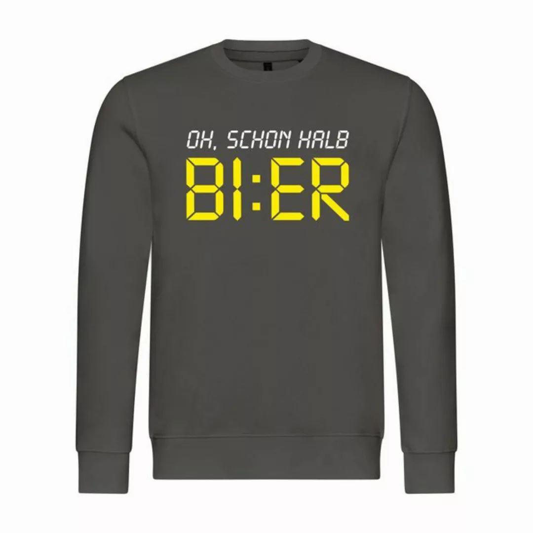 deinshirt Rundhalspullover Herren Pullover Oh schon halb Bier Mit Print Mot günstig online kaufen