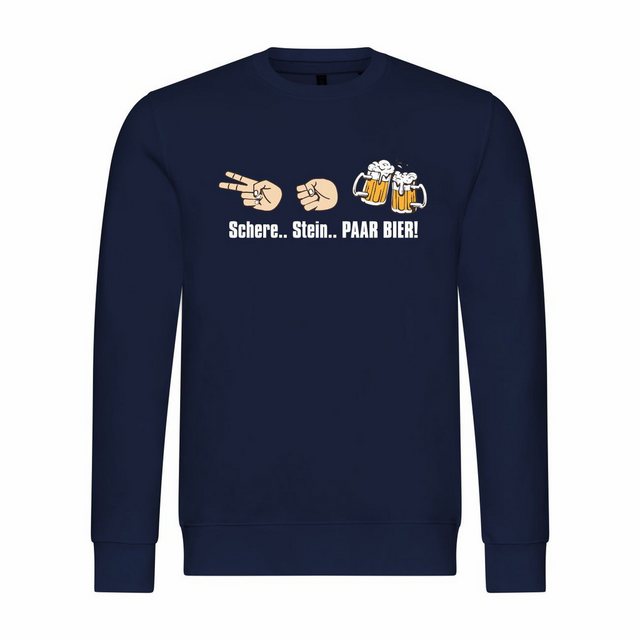 deinshirt Rundhalspullover Herren Sweatshirt Schere Stein paar Bier Mit Pri günstig online kaufen