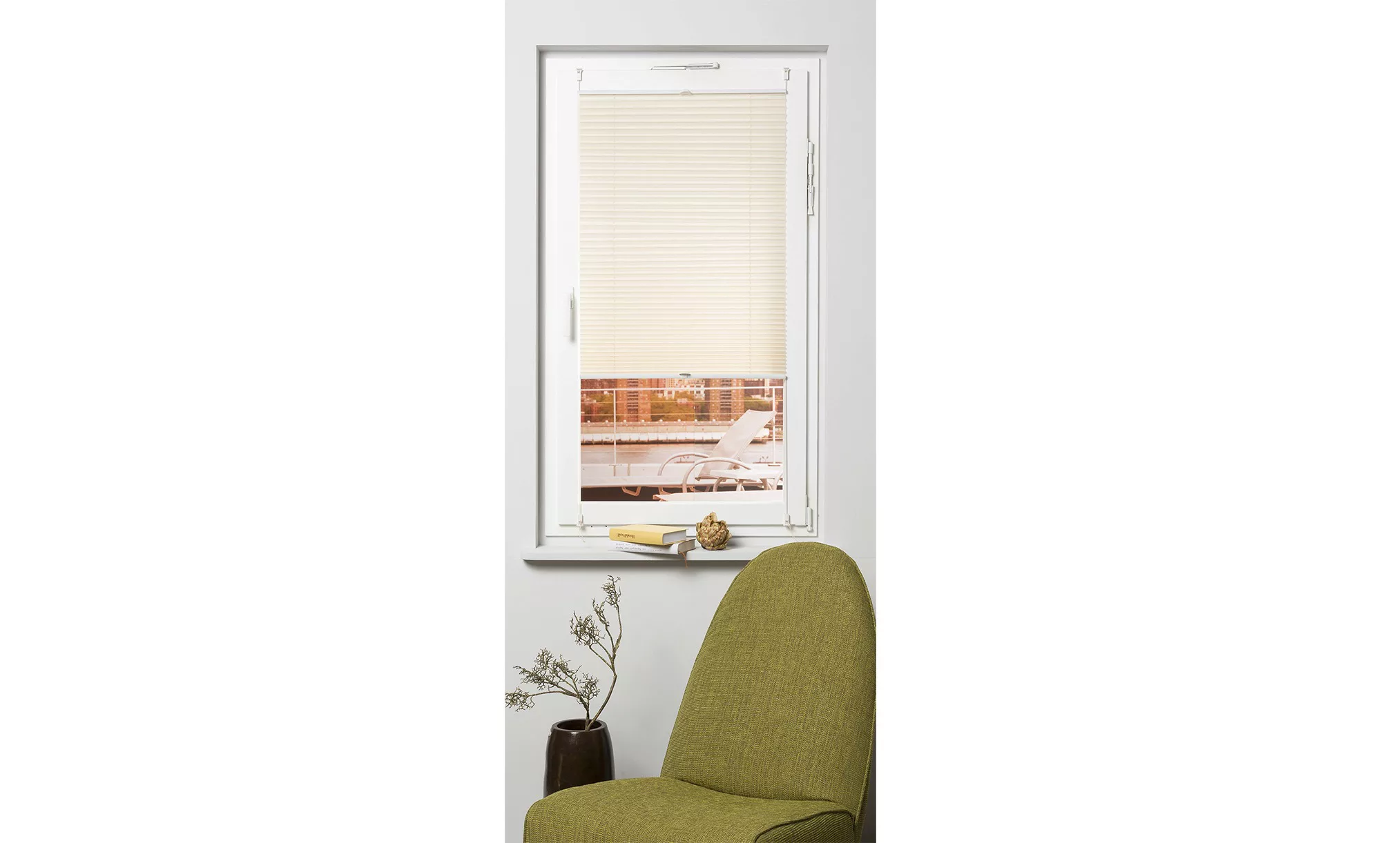 for friends Plissee Klemmfix - beige - Polyester - 90 cm - Sconto günstig online kaufen