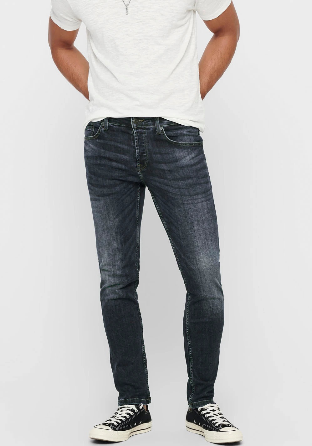 ONLY & SONS Slim-fit-Jeans "ONSWEFT REG. D. GREY 6458 JEANS VD" günstig online kaufen