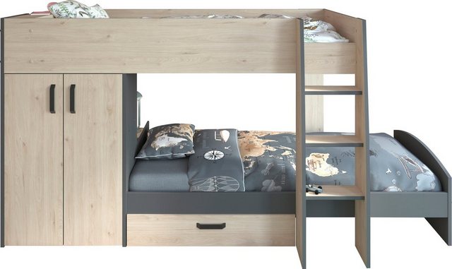 Parisot Hochbett Stim 2 (Top Angebot, 1-St., 2. Bett, Kleiderschrank und Be günstig online kaufen