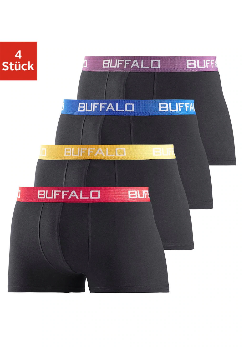 Buffalo Boxer "Boxershorts für Herren", (Packung, 4 St.), aus Baumwoll-Mix günstig online kaufen