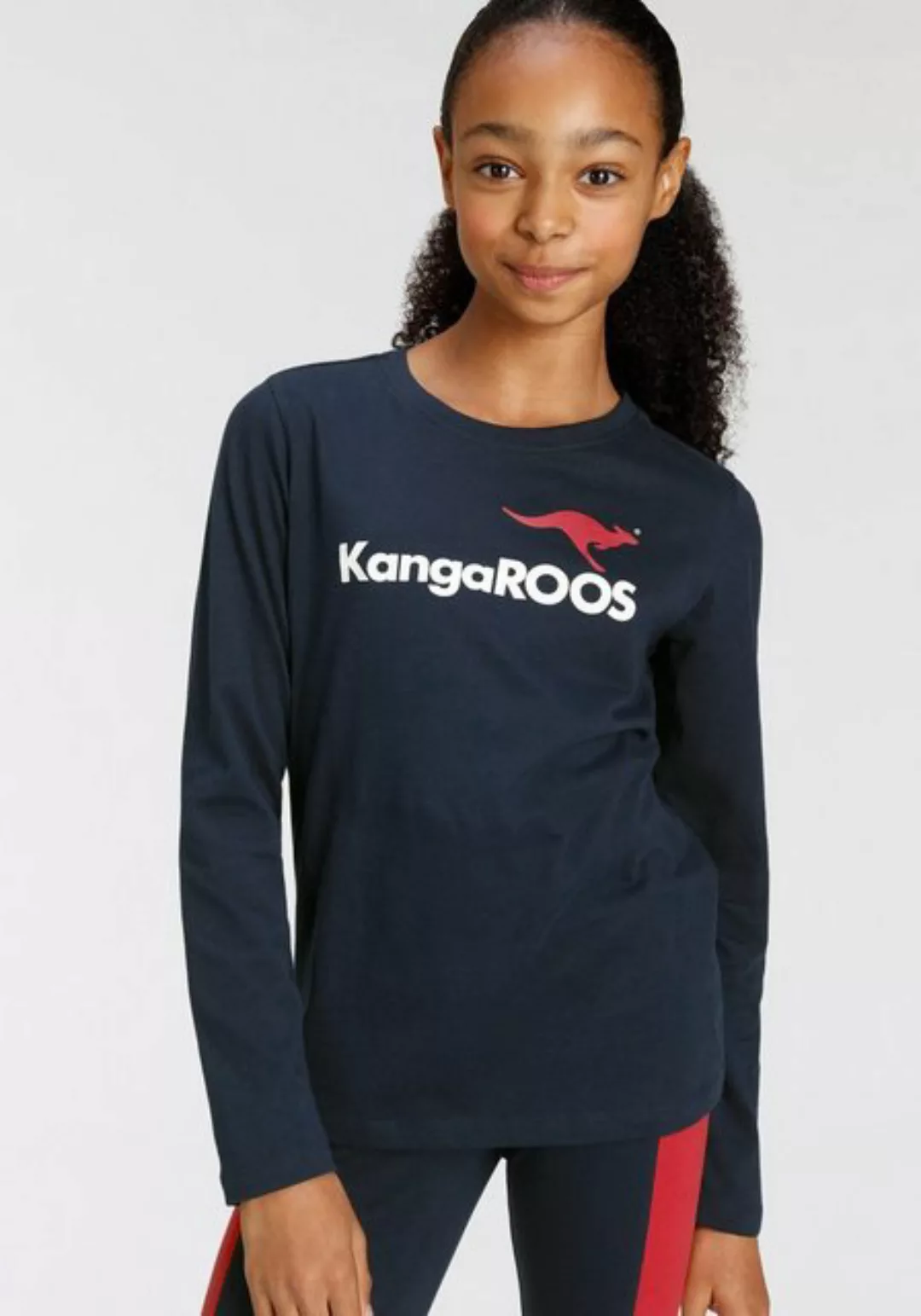 KangaROOS Langarmshirt Basic Logo günstig online kaufen