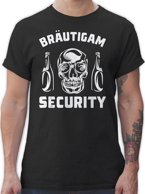 Shirtracer T-Shirt Bräutigam Security Totenkopf JGA Männer günstig online kaufen