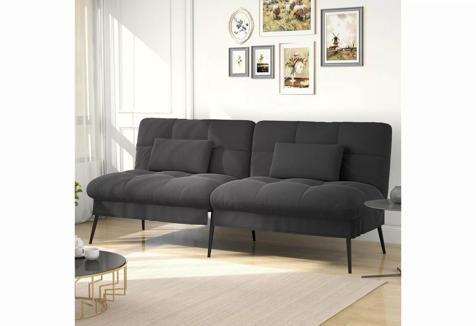 COMHOMA Schlafsofa Bettsofa mit Schlaffunktion, Klappsofa, Couch Gästebett günstig online kaufen