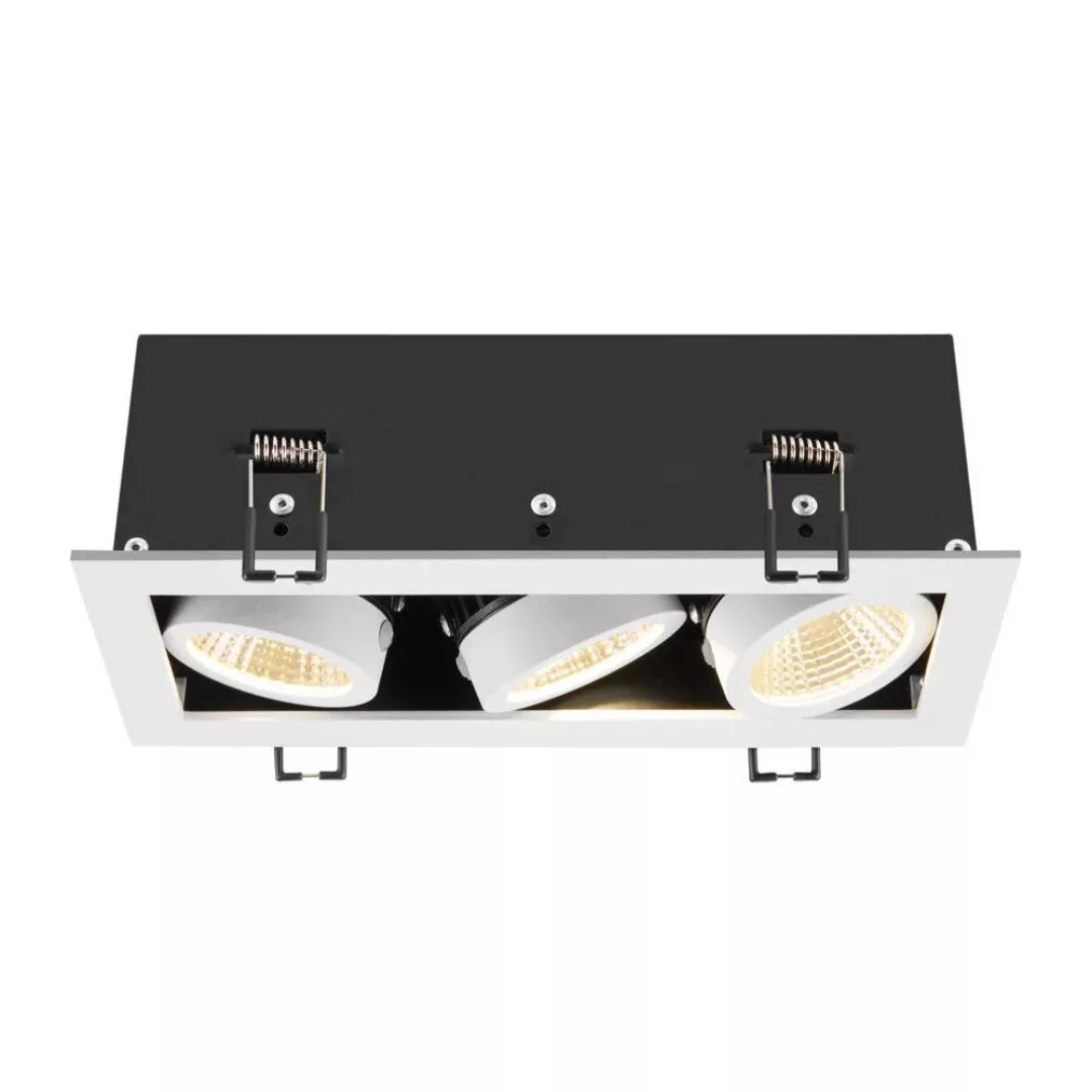 LED Deckeneinbauleuchte Kadux in Weiß 3x 6,66W 2349lm 3-flammig günstig online kaufen