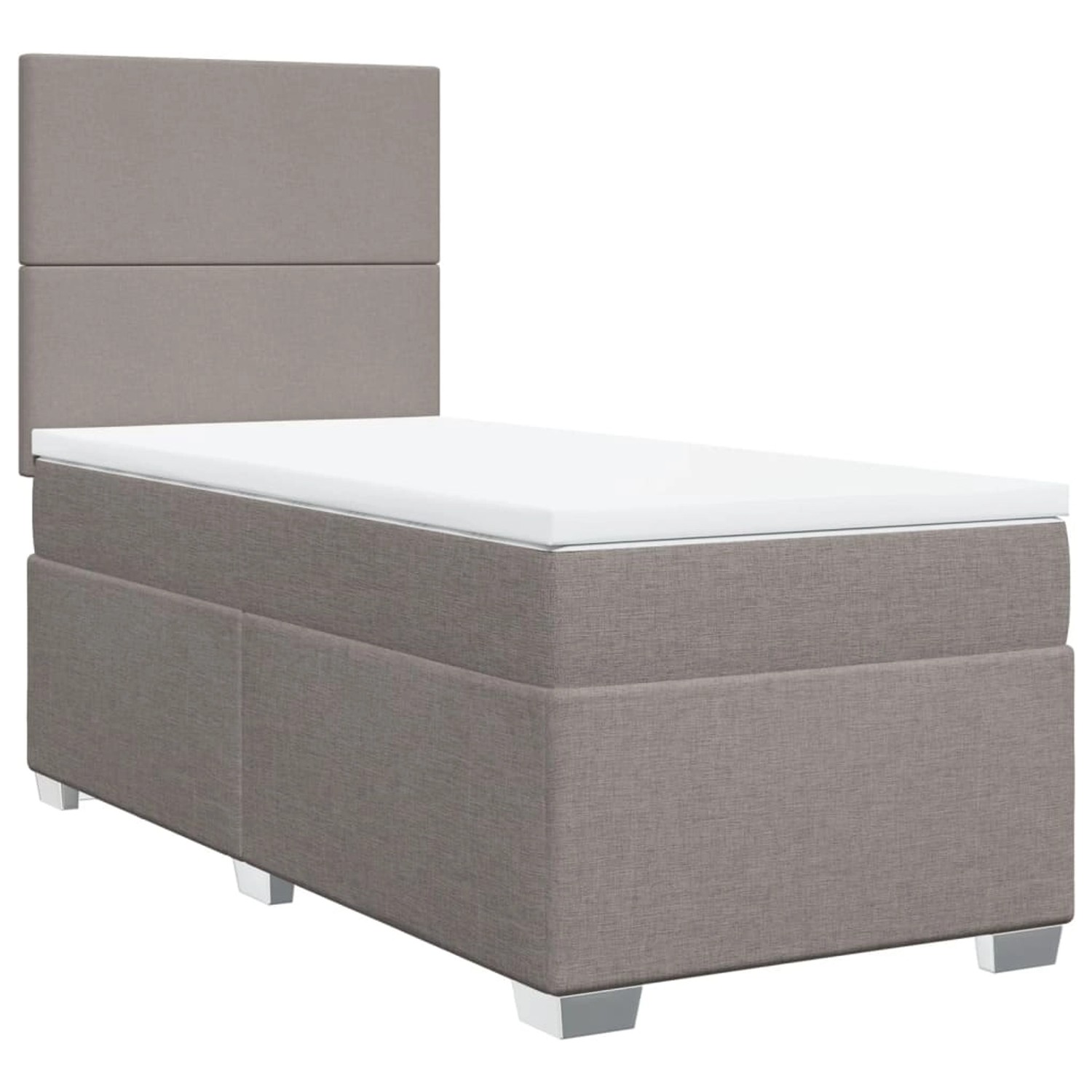 vidaXL Boxspringbett mit Matratze Taupe 90x200 cm Stoff2105559 günstig online kaufen