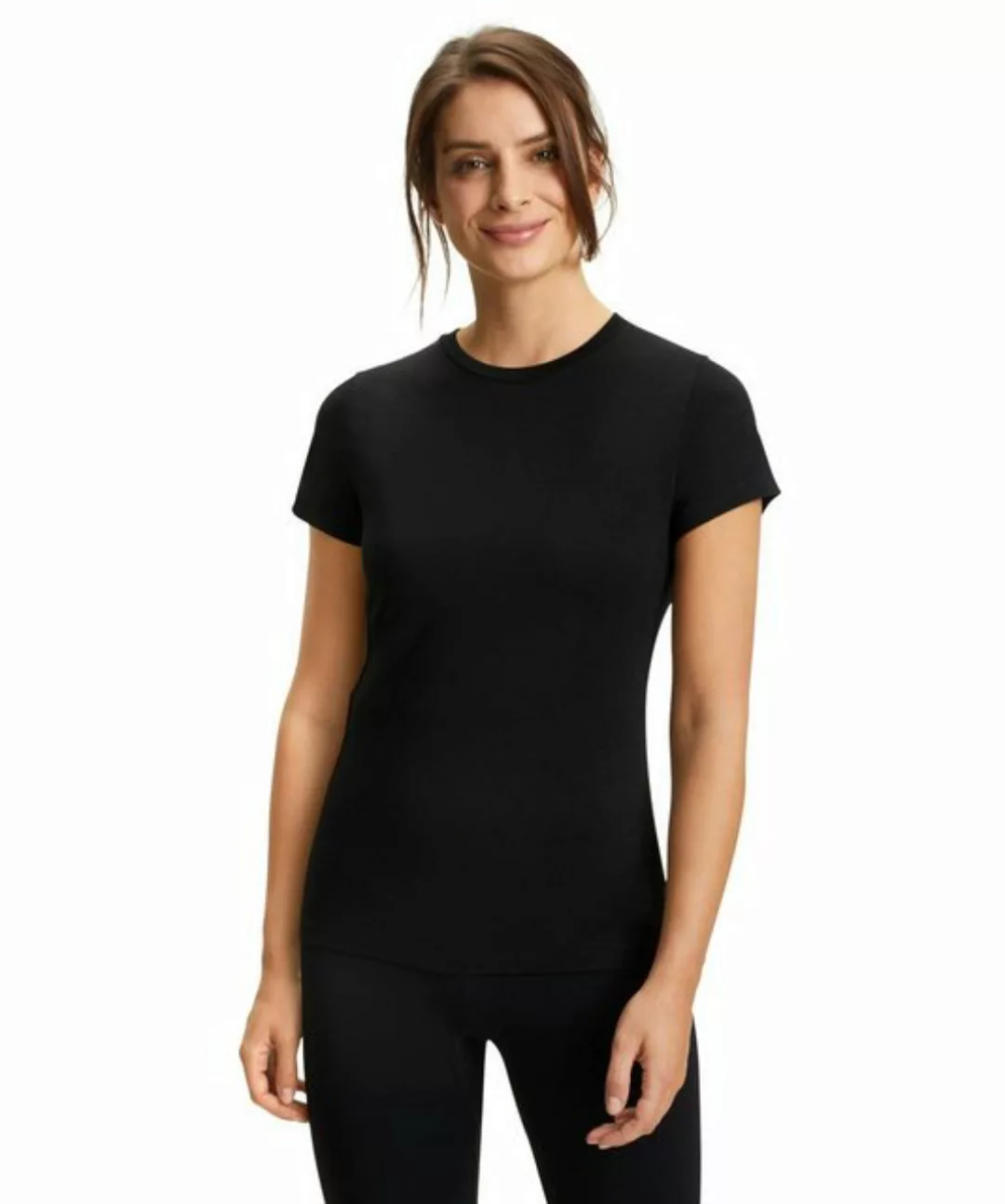 FALKE Damen T-Shirt, XL, Schwarz, Baumwolle, 37948-300805 günstig online kaufen