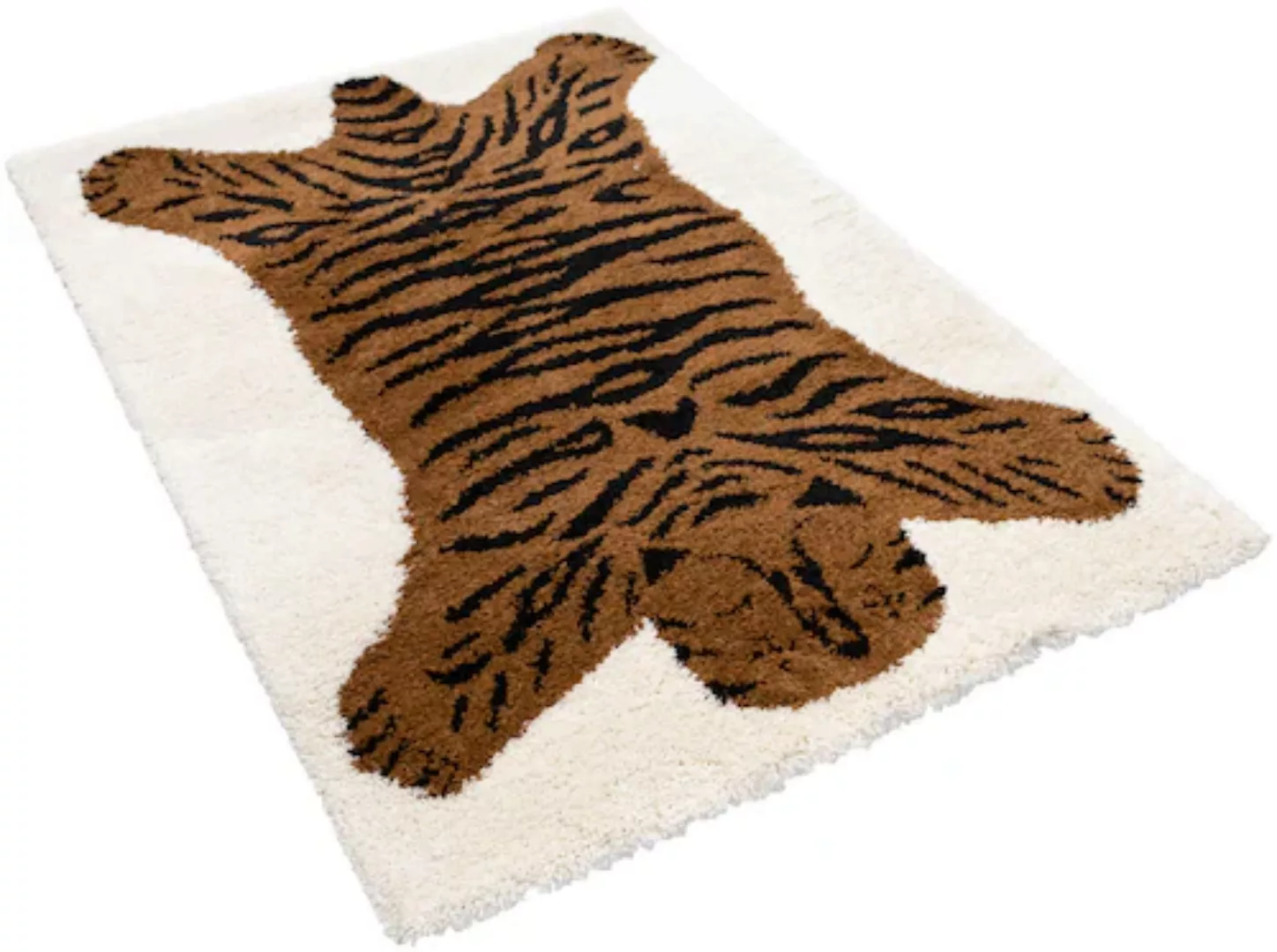 Primaflor-Ideen in Textil Kinderteppich »NOMAD - Tiger«, rechteckig, Hochfl günstig online kaufen