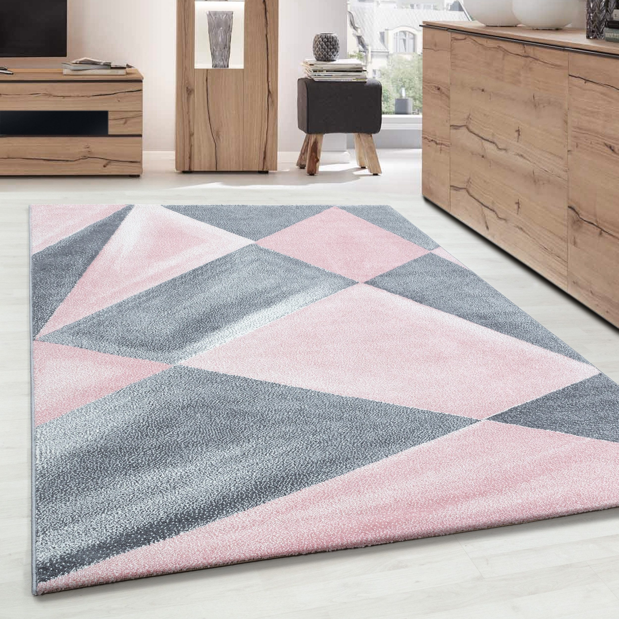 Carpettex Frisé-Teppich Geometrisch Design, Läufer, Höhe: günstig online kaufen