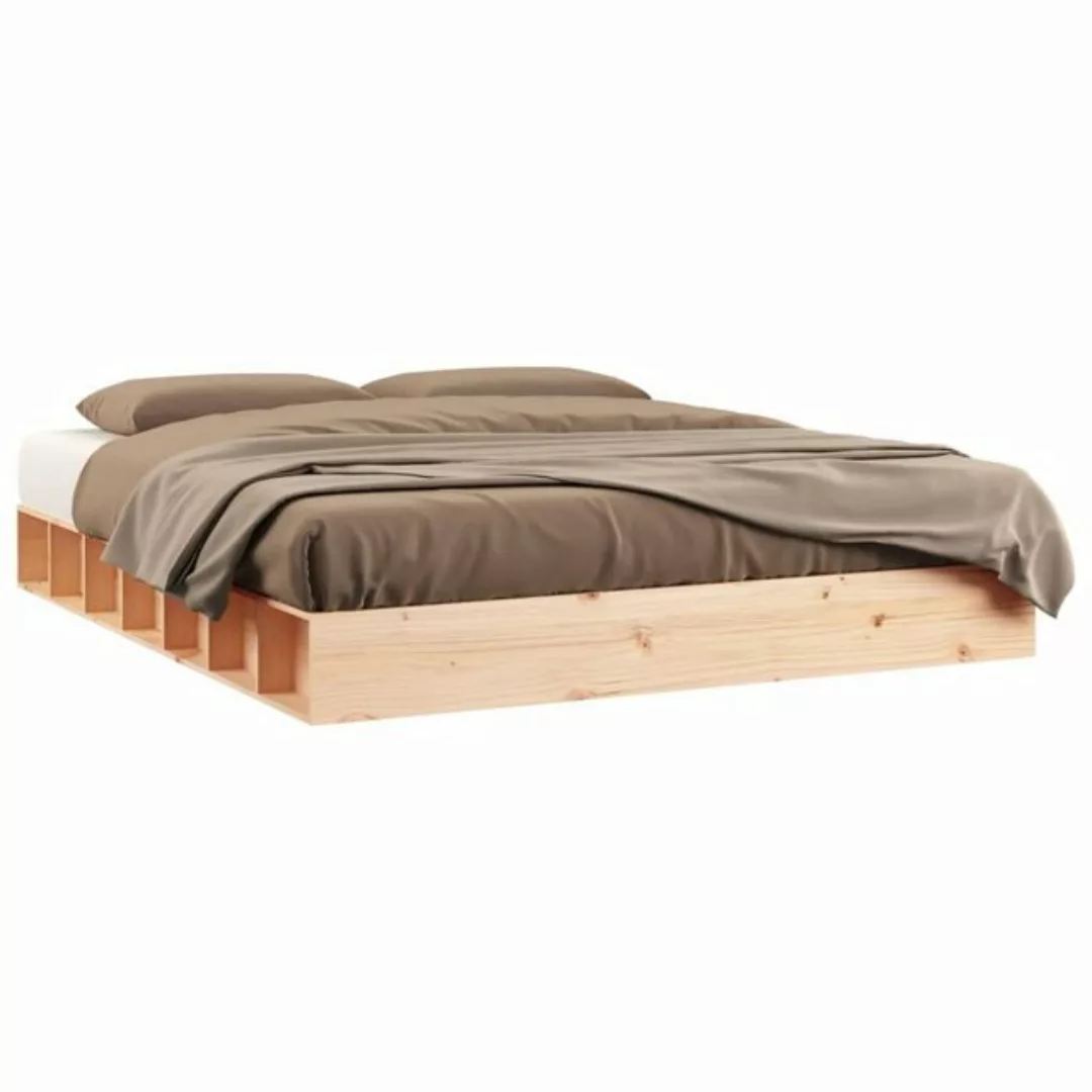 vidaXL Bettgestell Massivholzbett 160x200 cm Bett Bettgestell Bettrahmen günstig online kaufen