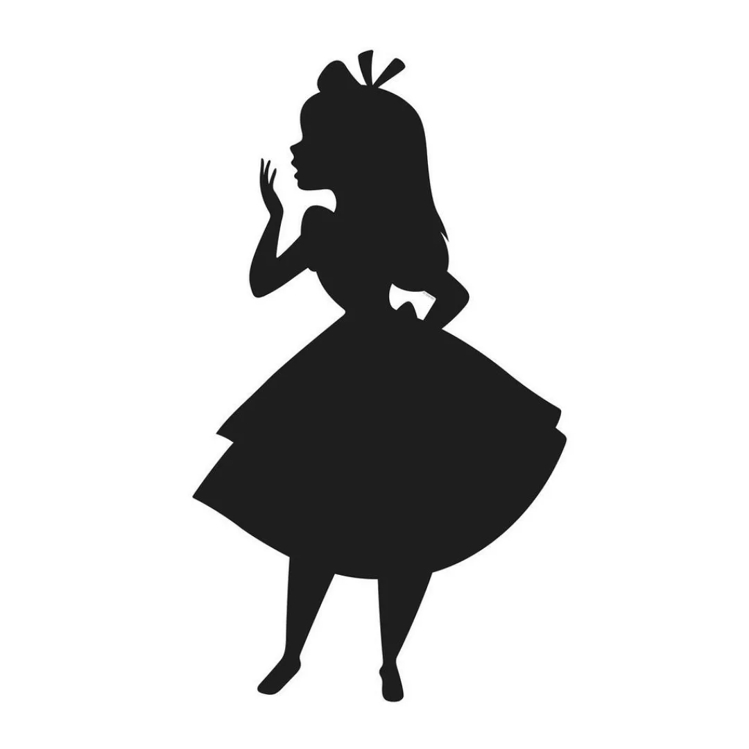 Komar Wandbild Alice Silhouette Disney B/L: ca. 40x50 cm günstig online kaufen