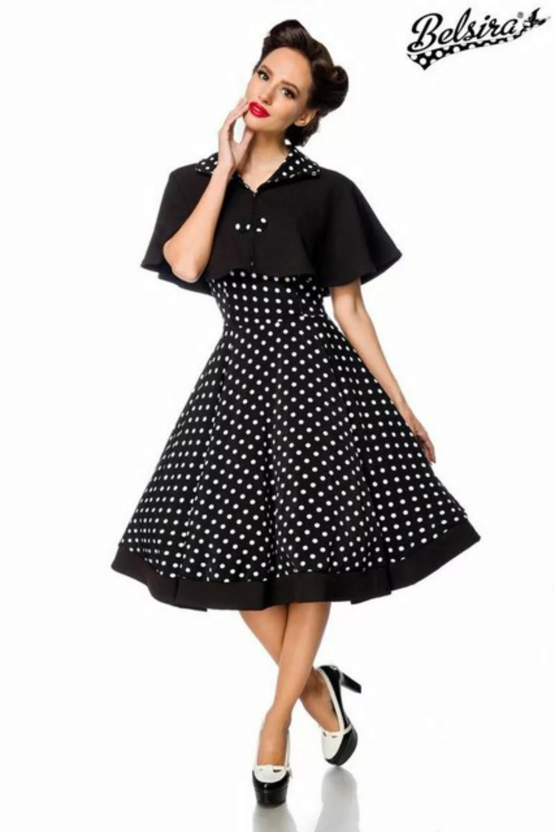 BELSIRA Trachtenkleid Belsira Swing-Kleid mit Cape - (4XL,3XL) günstig online kaufen