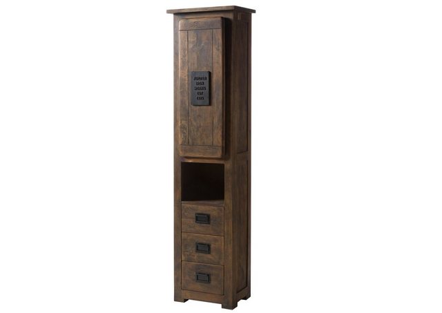 Massivmoebel24 Dreh-/Schwebetürenschrank (Hochschrank Mango 50x35x195 braun günstig online kaufen