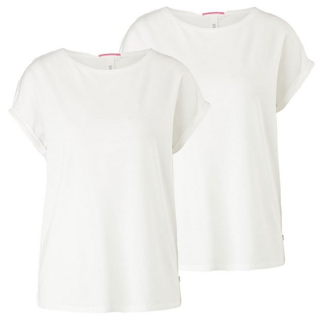 QS T-Shirt Basic (2-tlg) kurzarm, Rundhals, modernes Design, im 2er Pack günstig online kaufen