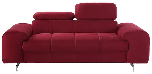 COTTA 2-Sitzer »Chef«, Big-Sofa mit Kopfteilverstellung, edle Metallkufen günstig online kaufen