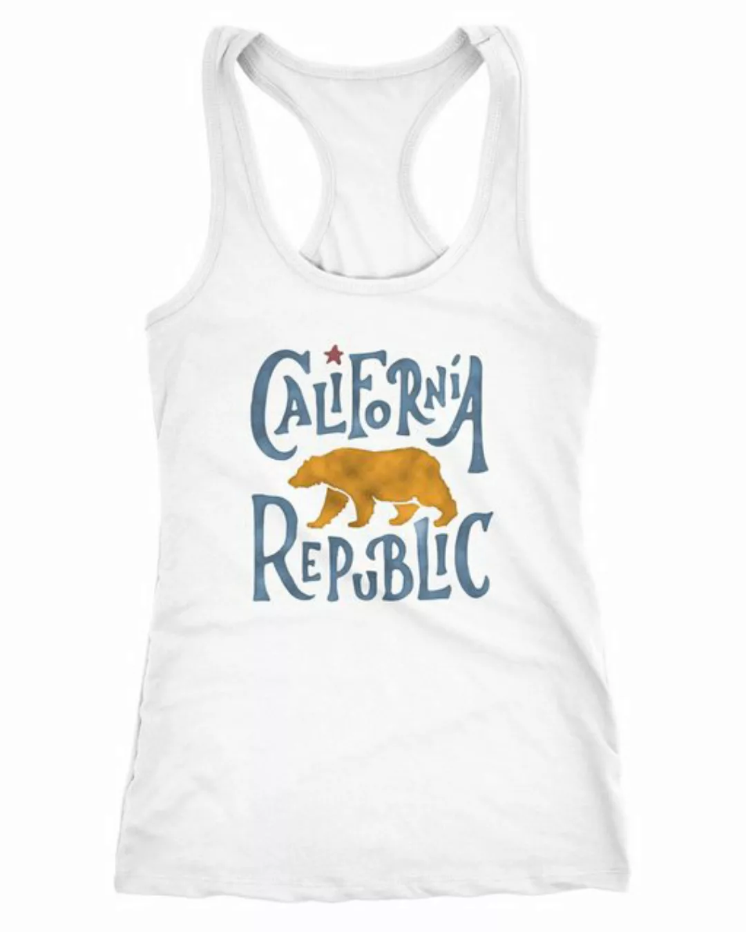 Neverless Tanktop Damen Tank-Top California Republic Kalifornien Bär Racerb günstig online kaufen