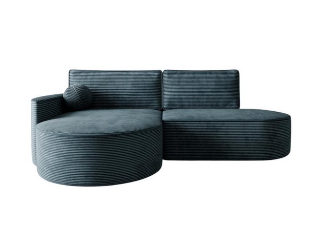 Compleo Ecksofa L MORENO, Designer Couch L, Exklusives Ecksofa, Cord, Velve günstig online kaufen