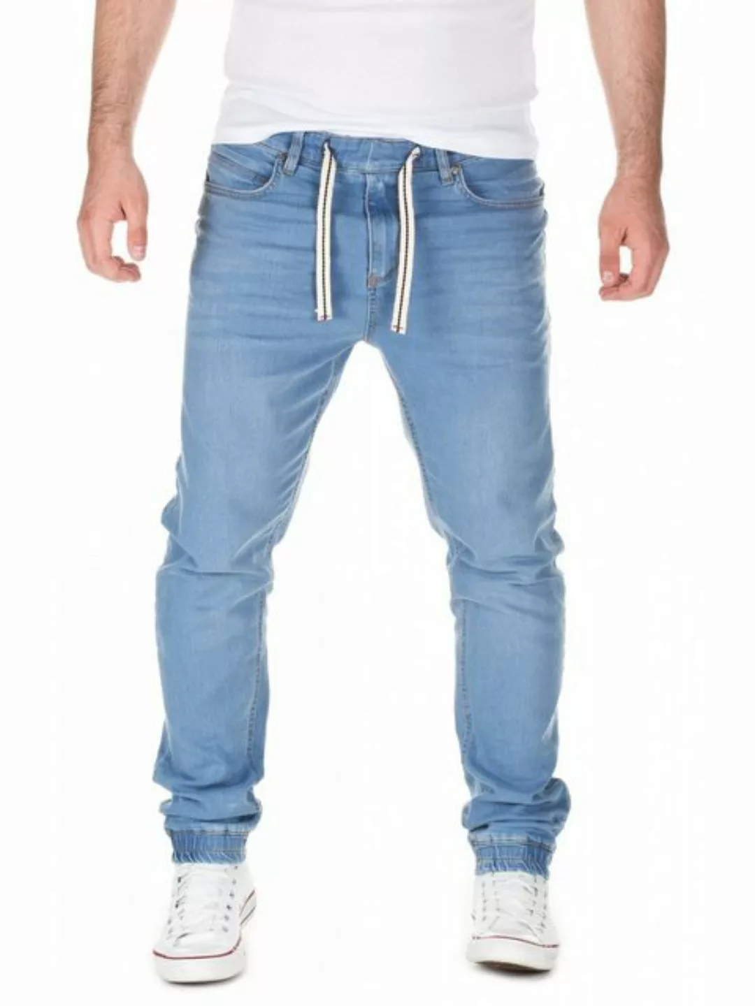 Yazubi Straight-Jeans Jeans in Sweatpants-Look Ash günstig online kaufen
