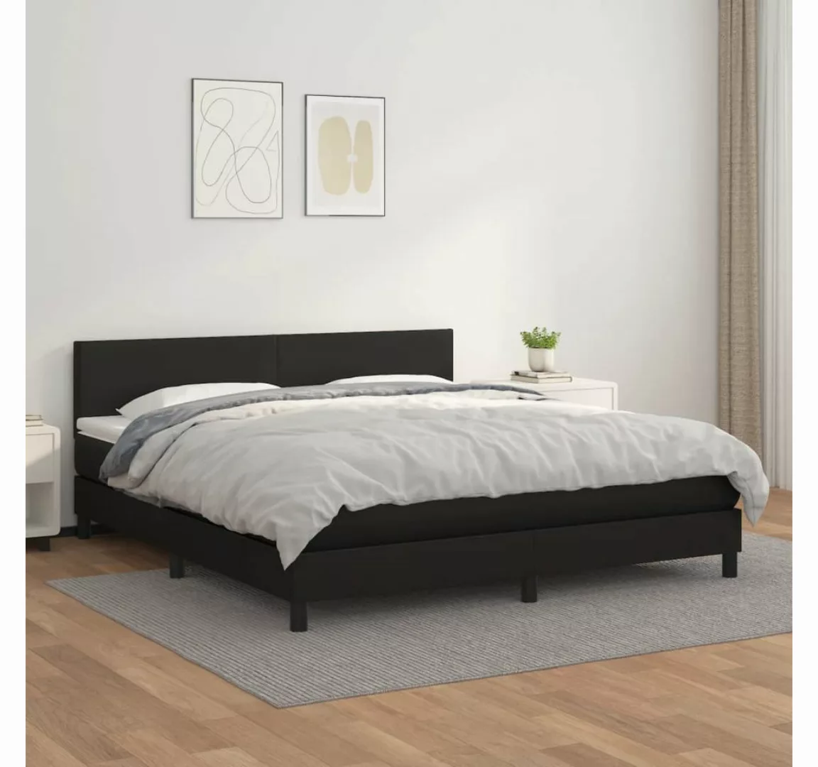 vidaXL Boxspringbett Bett Boxspringbett mit Matratze Kunstleder (180 x 200 günstig online kaufen