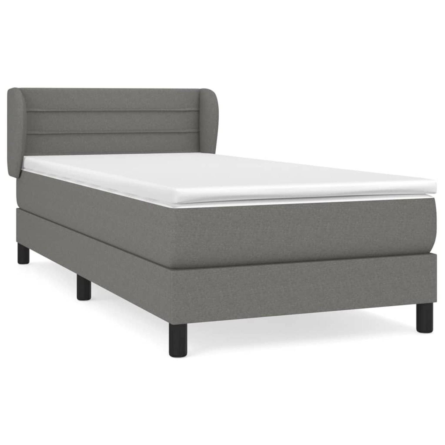 vidaXL Boxspringbett mit Matratze Dunkelgrau 90x190 cm Stoff1371837 günstig online kaufen