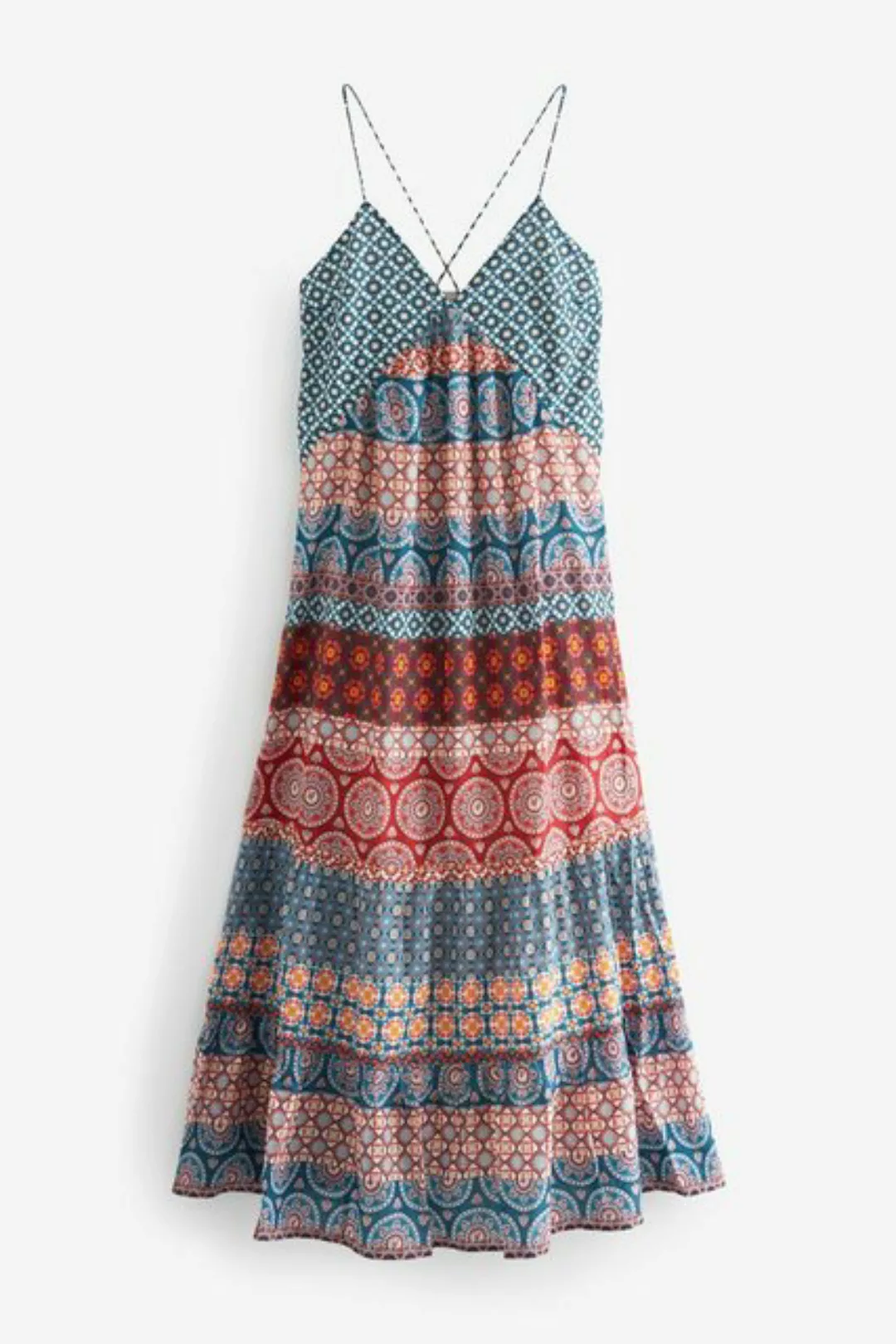Next Sommerkleid Gestuftes Maxi-Sommerkleid (1-tlg) günstig online kaufen