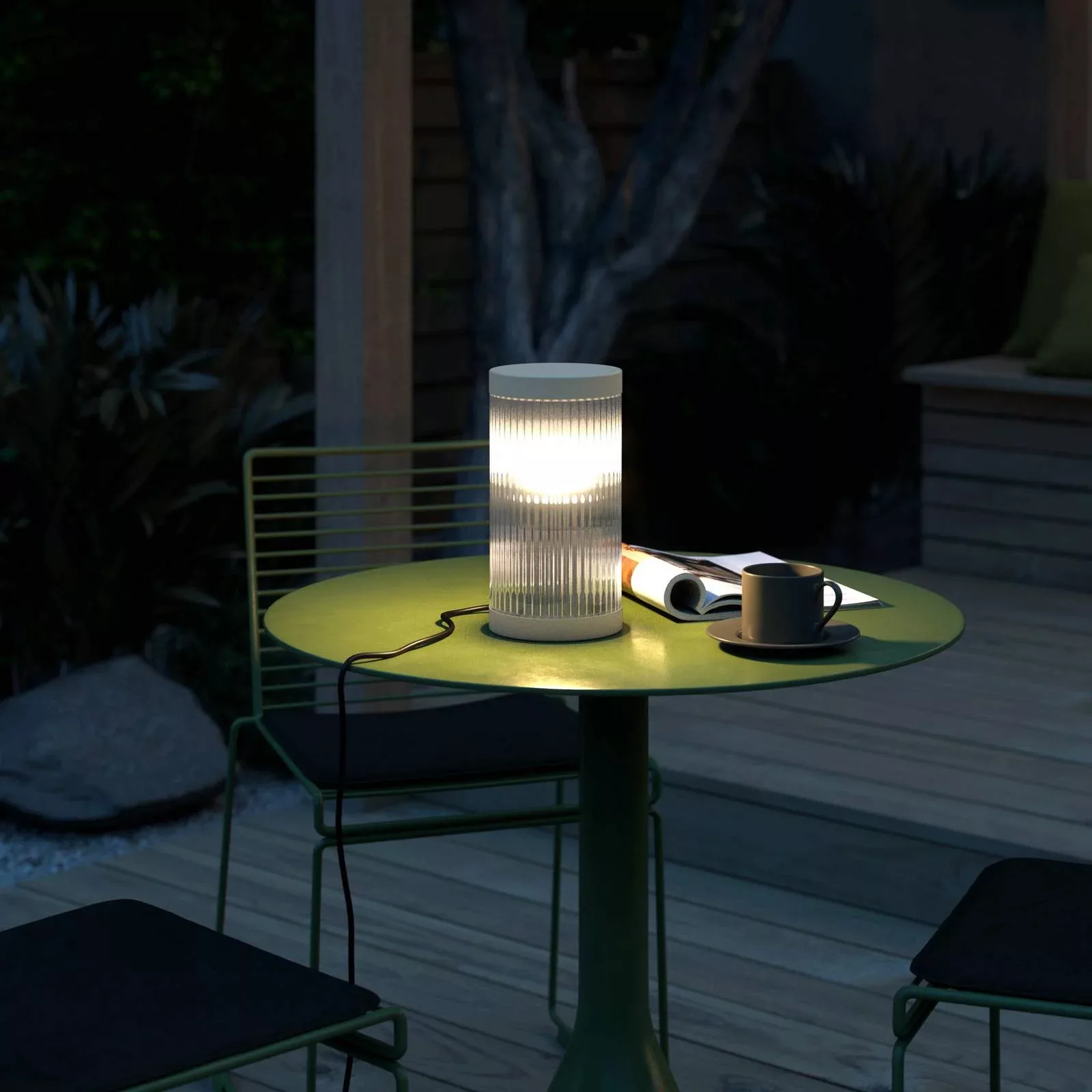 Tischlampe Coupar für den Außenbereich, sand günstig online kaufen